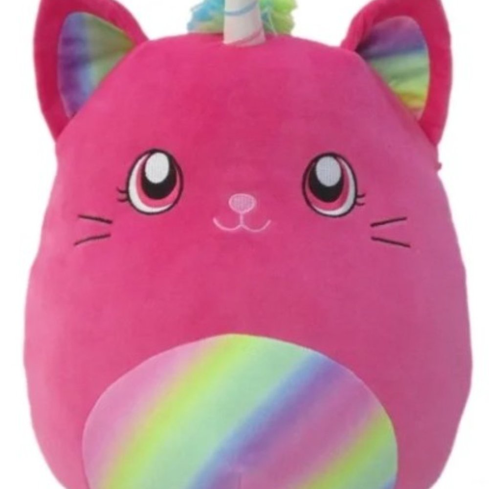 NWT Squishmallows Lizette Hot Pink Caticorn Valentines Day 2022 12” Kellytoy